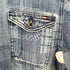トミーヒルフィガー TOMMY HILFIGER 総柄 デニムシャツ レディース import:XS
