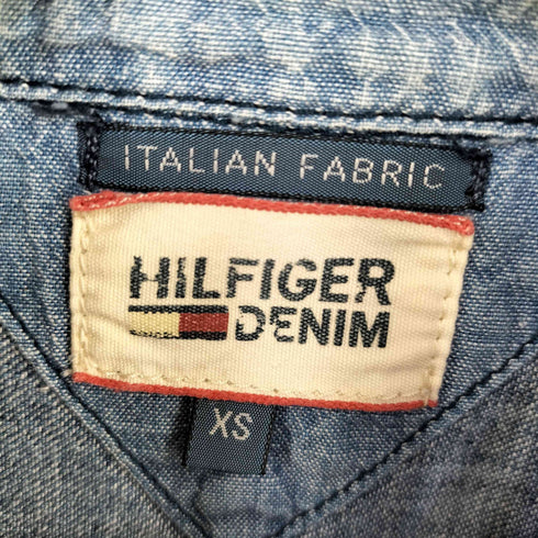 トミーヒルフィガー TOMMY HILFIGER 総柄 デニムシャツ レディース import:XS