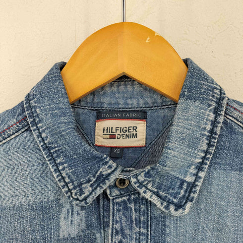 トミーヒルフィガー TOMMY HILFIGER 総柄 デニムシャツ レディース import:XS
