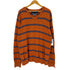 トミーヒルフィガー TOMMY HILFIGER Vネック ボーダー セーター メンズ import:XL