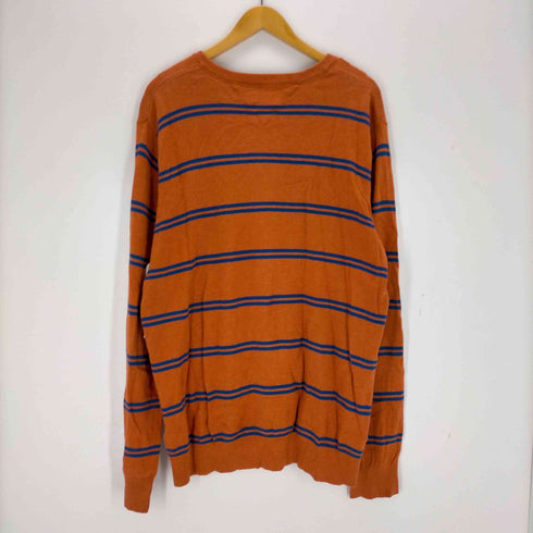 トミーヒルフィガー TOMMY HILFIGER Vネック ボーダー セーター メンズ import:XL