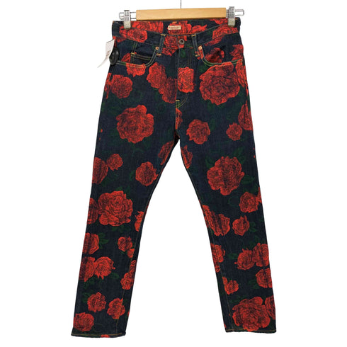 キャピタル KAPITAL 16SS 薔薇 フラワープリント スリムストレートデニム メンズ 29
