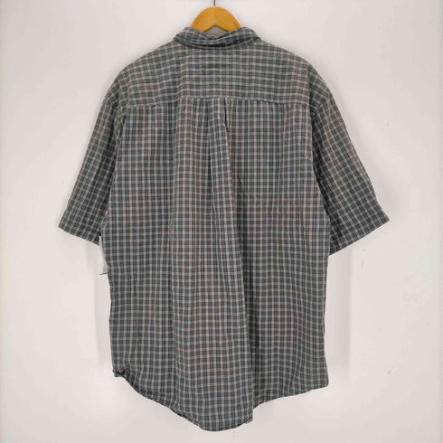 トミーヒルフィガー TOMMY HILFIGER プレミアムコットン半袖チェックシャツ メンズ import:XXL