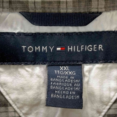 トミーヒルフィガー TOMMY HILFIGER プレミアムコットン半袖チェックシャツ メンズ import:XXL