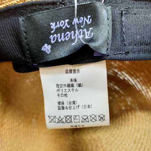 アシーナニューヨーク Athena New York RISAKO リサコ リボン ストロー ハット レディース