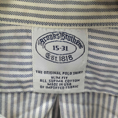 ブルックスブラザーズ BROOKS BROTHERS USA製 SLIM FIT コットンストライプシャツ メンズ