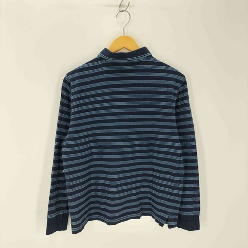 アクアスキュータム AQUASCUTUM ボーダー ロングスリーブポロシャツ メンズ JPN:M