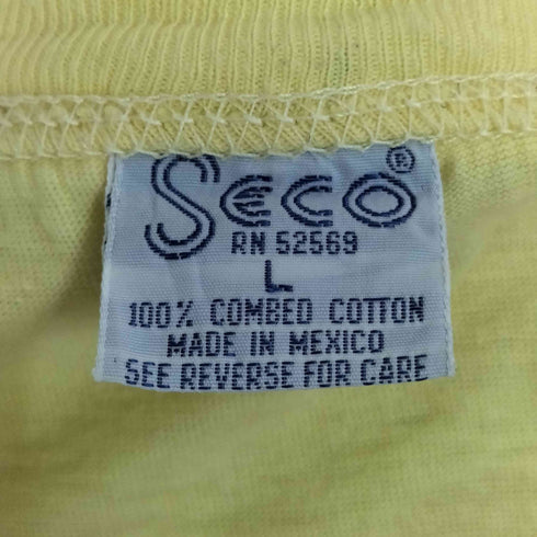 SECO 90s メキシコ製 刺繍タグ シングルステッチ 両面プリント Tシャツ メンズ import:L