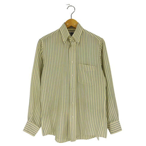 エルエルビーン L.L.Bean 80s USA製 コットンポリ ストライプ ボタンダウンシャツ メンズ 14 1/2-32