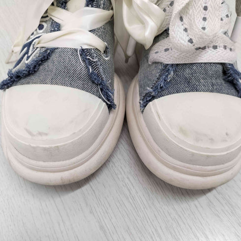 OLD ORDER DENIM CANVAS デニムフリンジ ローカットスニーカー レディース 39