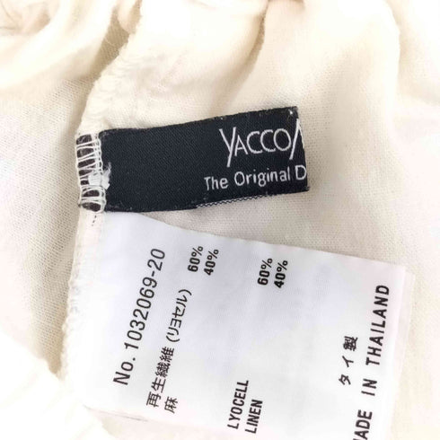 ヤッコマリカルド YACCO MARICARD リネン混 ウエストゴム ワイドパンツ レディース 2