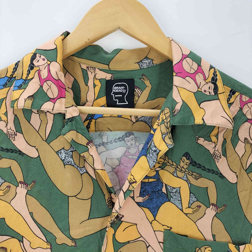 ブレインデッド BRAIN DEAD Hawaiian shirt art by jonnnynegron アロハシャツ メンズ