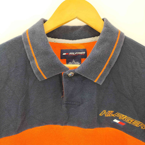 トミーヒルフィガー TOMMY HILFIGER 2トーンカラー S/Sポロシャツ メンズ import:L