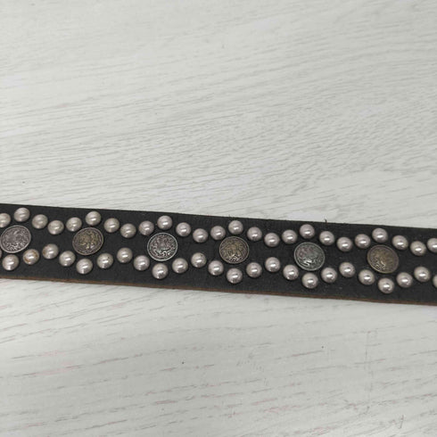 スタッズデザインレザーベルト メンズ
