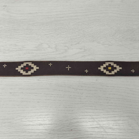 チマヨ刺繍デザインレザーベルト メンズ
