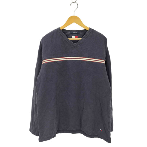 トミーヒルフィガー TOMMY HILFIGER 00s ロゴ刺繍 Vネックカットソー メンズ import:XL