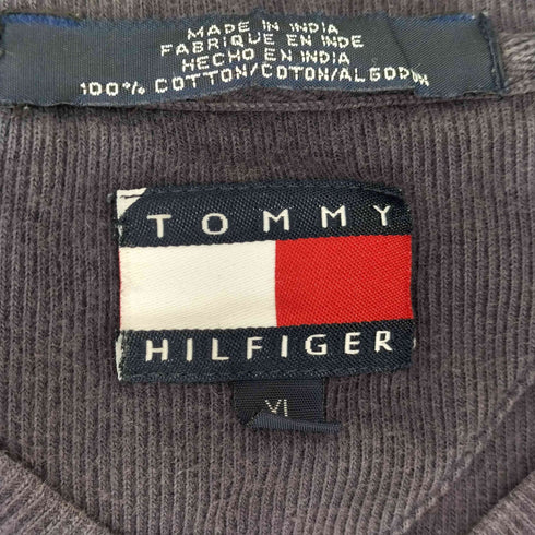 トミーヒルフィガー TOMMY HILFIGER 00s ロゴ刺繍 Vネックカットソー メンズ import:XL