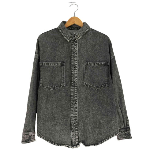 スロー バイスライ THROW by SLY BLEACH DENIM SH JK-E ブリーチ デニム シャツ ジャケット レディース FREE