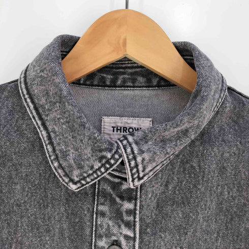 スロー バイスライ THROW by SLY BLEACH DENIM SH JK-E ブリーチ デニム シャツ ジャケット レディース FREE