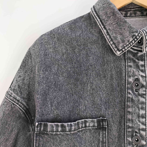 スロー バイスライ THROW by SLY BLEACH DENIM SH JK-E ブリーチ デニム シャツ ジャケット レディース FREE