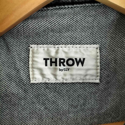 スロー バイスライ THROW by SLY BLEACH DENIM SH JK-E ブリーチ デニム シャツ ジャケット レディース FREE