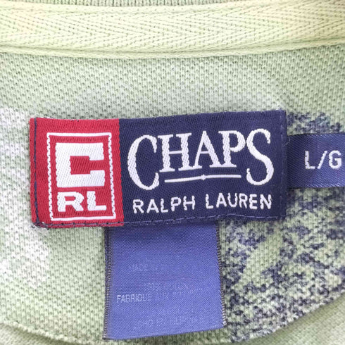チャップスラルフローレン CHAPS RALPH LAUREN フラワープリント S/Sポロシャツ メンズ import:L