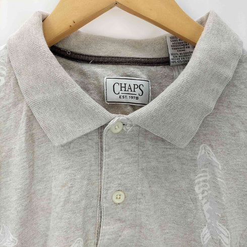 チャップス CHAPS フィッシュボーン柄 S/Sポロシャツ メンズ import:L
