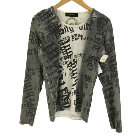Place plan スカル 総柄 プリント L/S Tシャツ メンズ JPN:M