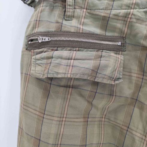 ステューシー Stussy チェック柄カーゴパンツ メンズ 34