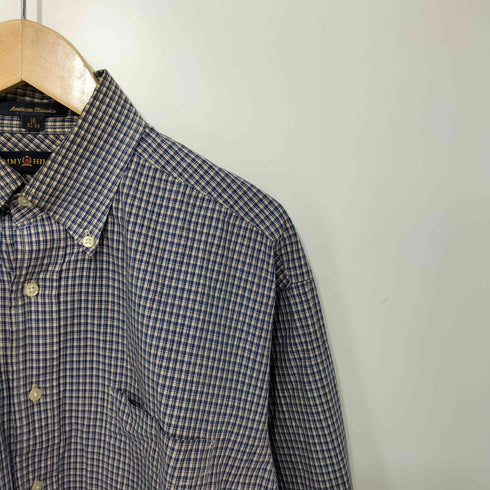 トミーヒルフィガー TOMMY HILFIGER チェック柄 ボタンダウン L/S シャツ メンズ 16 32-33