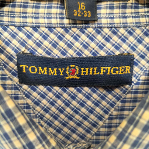 トミーヒルフィガー TOMMY HILFIGER チェック柄 ボタンダウン L/S シャツ メンズ 16 32-33