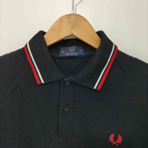 フレッドペリー FRED PERRY 英国製 ワンポイントロゴ刺繍 S/S 鹿の子 ポロシャツ メンズ FR:38