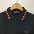 フレッドペリー FRED PERRY 英国製 ワンポイントロゴ刺繍 S/S 鹿の子 ポロシャツ メンズ FR:38
