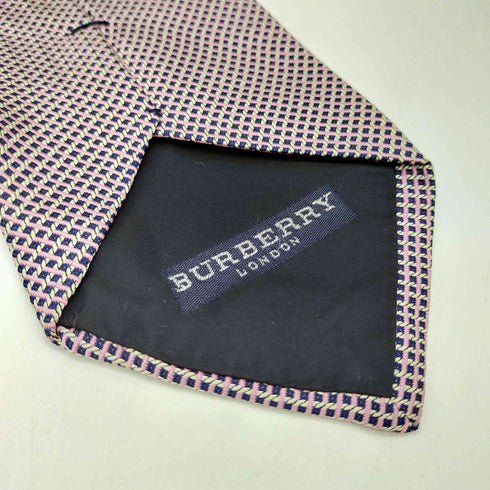 バーバリーロンドン BURBERRY LONDON 日本製 総柄 マルチカラー シルク ネクタイ メンズ