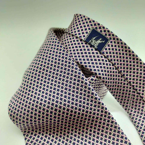 バーバリーロンドン BURBERRY LONDON 日本製 総柄 マルチカラー シルク ネクタイ メンズ