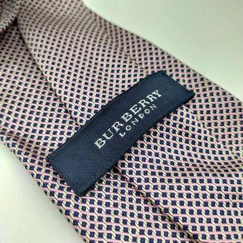 バーバリーロンドン BURBERRY LONDON 日本製 総柄 マルチカラー シルク ネクタイ メンズ