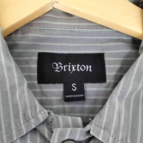ブリクストン Brixton コットン ポケット ストライプ シャツ メンズ import:S