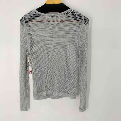 ザラ ZARA METALLIC MESH KNIT TOP レディース import:L