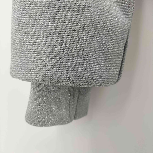 ザラ ZARA メタリックスレッド ニット ボンバージャケット レディース import:L