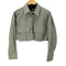 ザラ ZARA クロップドワークシャツジャケット レディース import:M
