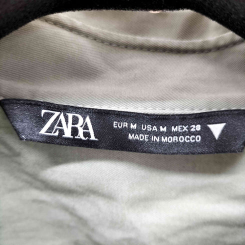 ザラ ZARA クロップドワークシャツジャケット レディース import:M