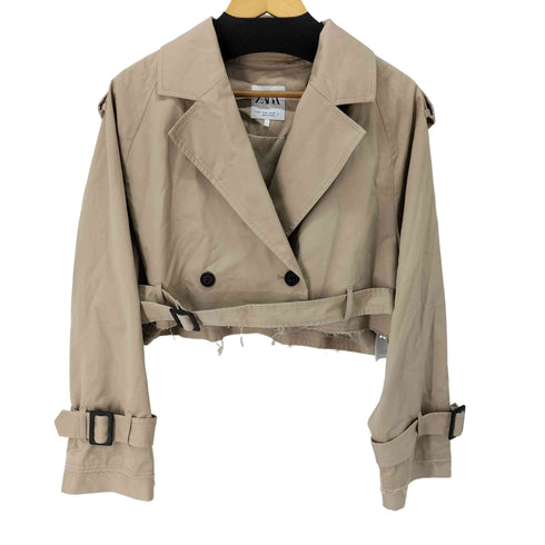 ザラ ZARA カットオフオフショートトレンチ レディース import:M