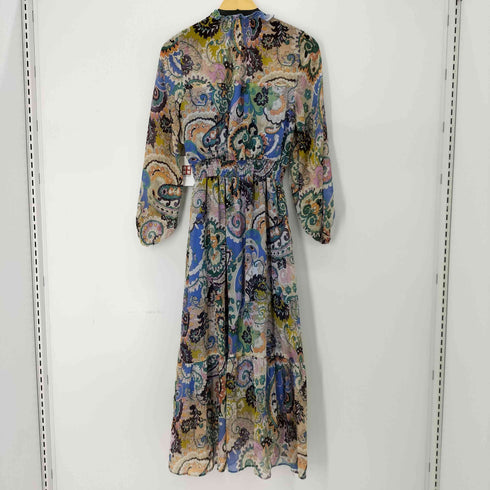 ザラ ZARA ペイズリー柄 シフォンミディドレス レディース import:S