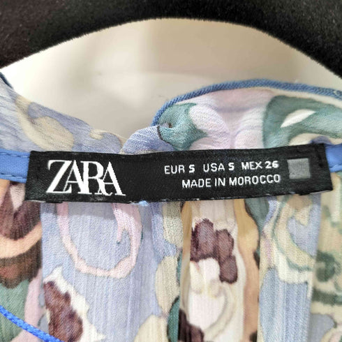 ザラ ZARA ペイズリー柄 シフォンミディドレス レディース import:S