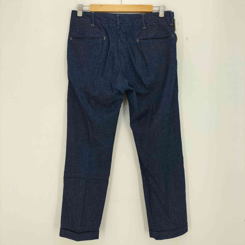 ダブルアールエルラルフローレン RRL RALPH LAUREN USA製 コットンリネン デニム地トラウザー サスペンダーボタン メンズ 30×30