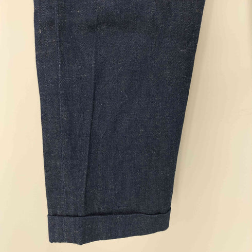 ダブルアールエルラルフローレン RRL RALPH LAUREN USA製 コットンリネン デニム地トラウザー サスペンダーボタン メンズ 30×30