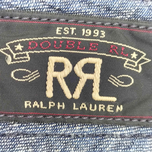 ダブルアールエルラルフローレン RRL RALPH LAUREN USA製 コットンリネン デニム地トラウザー サスペンダーボタン メンズ 30×30