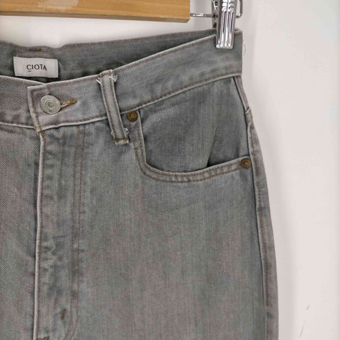 シオタ CIOTA スビンコットン13.5ozハイウエストデニムパンツ レディース 28
