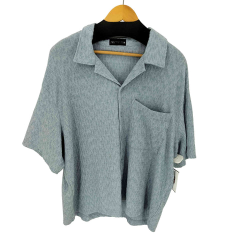 ザラ ZARA 楊柳 オープンカラーシャツ メンズ import:XL