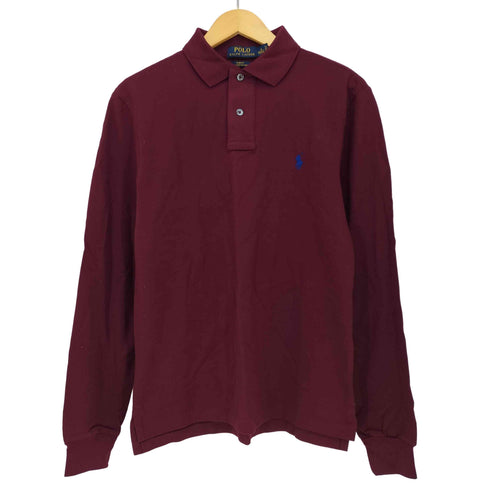 ポロラルフローレン POLO RALPH LAUREN SLIM FIT PIMA STRETCH MESH ポニー刺繍 ストレッチ メッシュ ロングスリーブ ポロシャツ メンズ import:M